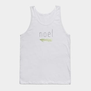 Merry Christmas Noel with Spruce Branch Tank Top